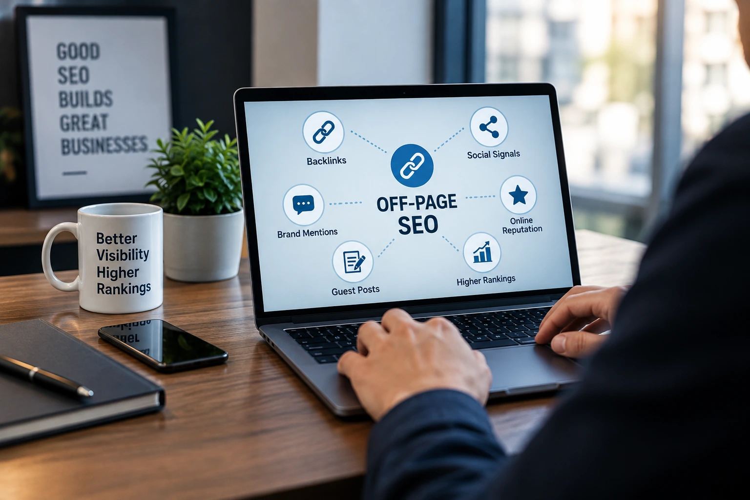 Off-page SEO authority building, digital PR and link acquisition