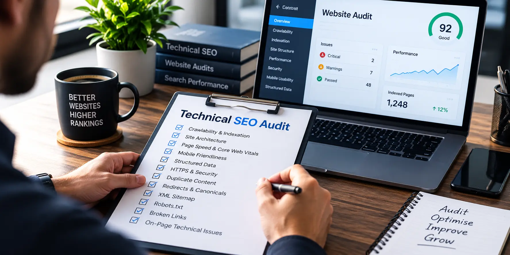 Technical SEO audit analysis and implementation planning