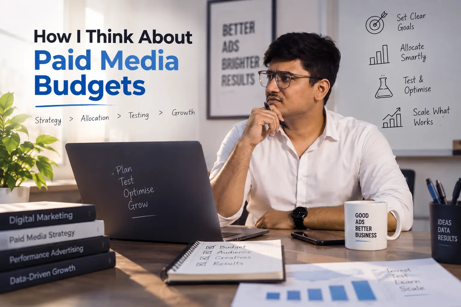 Paid media budget planning based on business objectives and campaign economics