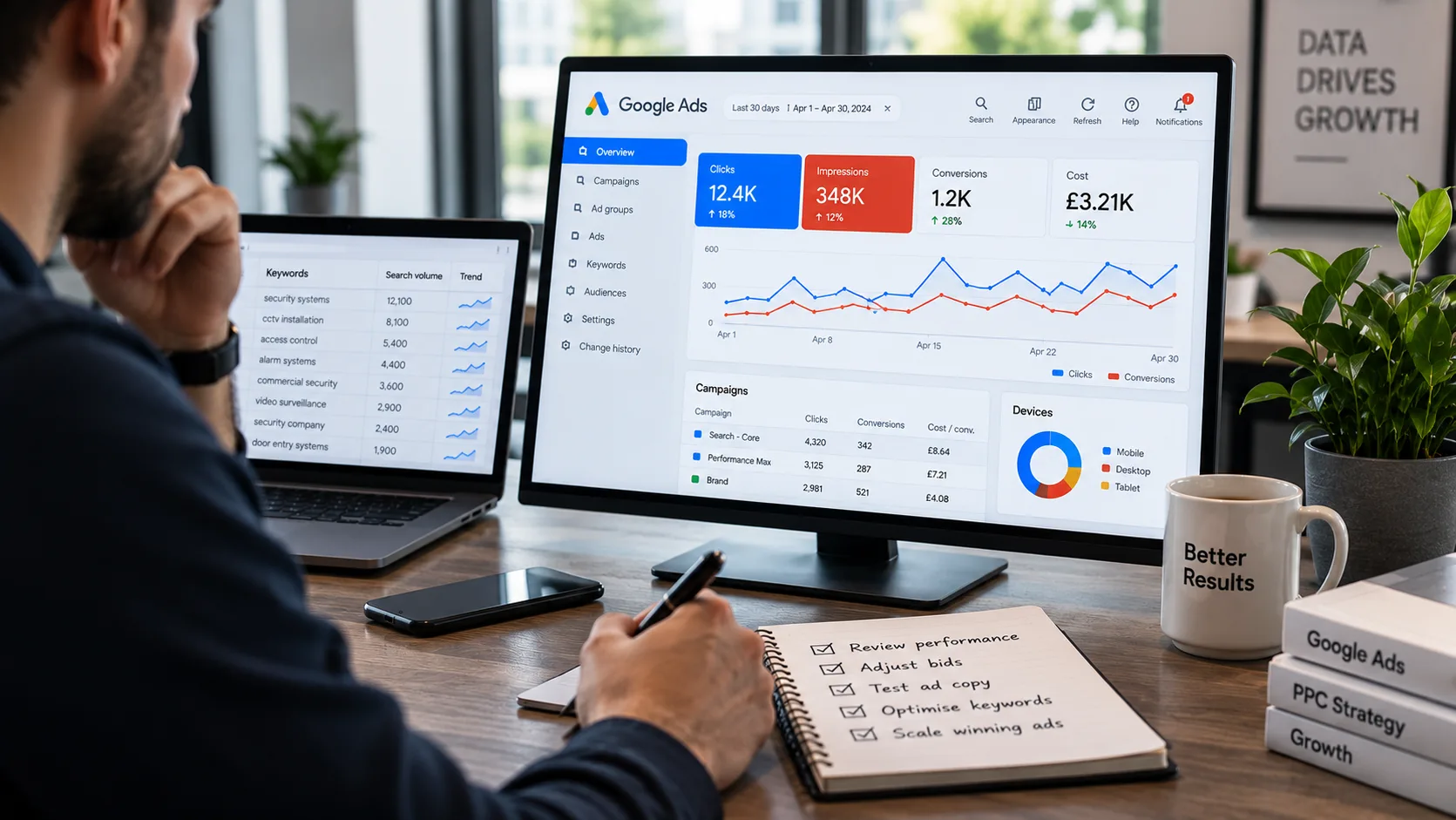 Ongoing Google PPC optimisation and campaign analysis