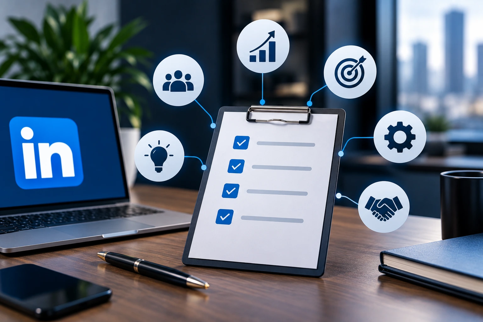 LinkedIn Ads specialist reviewing professional advertising strategy