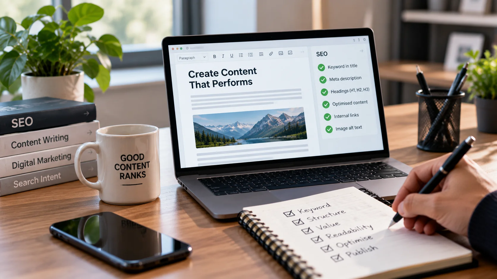 SEO content writing focused on search intent